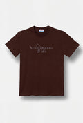 Camiseta Estampa Lobo Central Masculino Acostamento Marrom Ipe