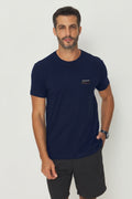 Camiseta Lobo Geométrico Masculino Acostamento Marinho