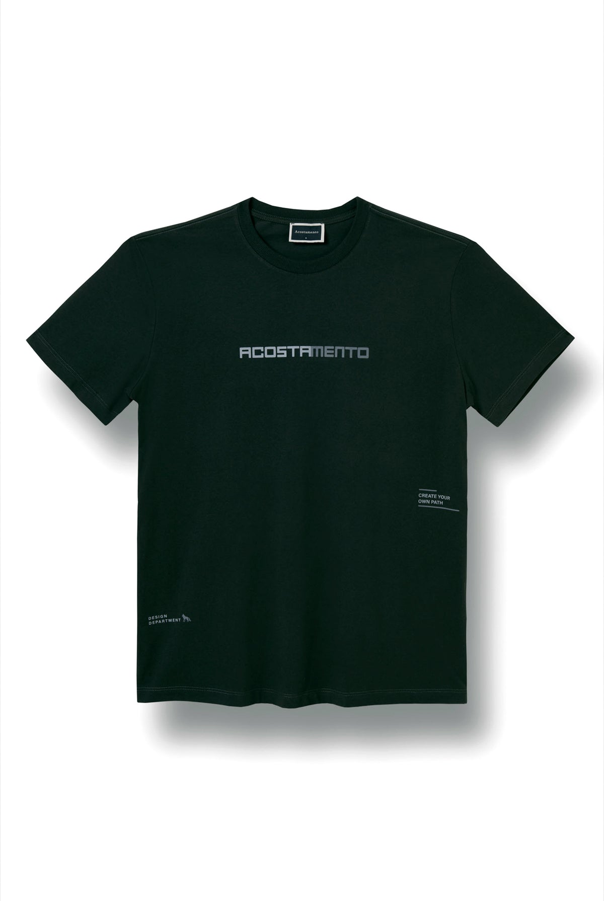 Camiseta Estampa Minimalista Masculina Acostamento Verde Folhagem