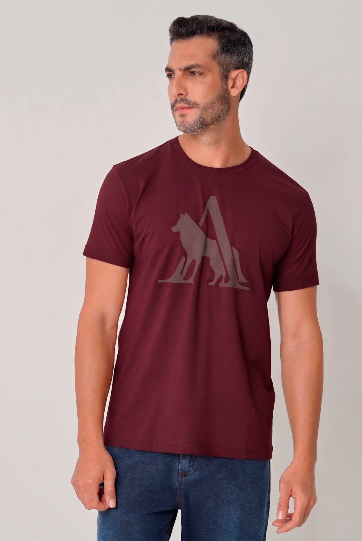Camiseta Lobo Lettering Masculina Acostamento Barca