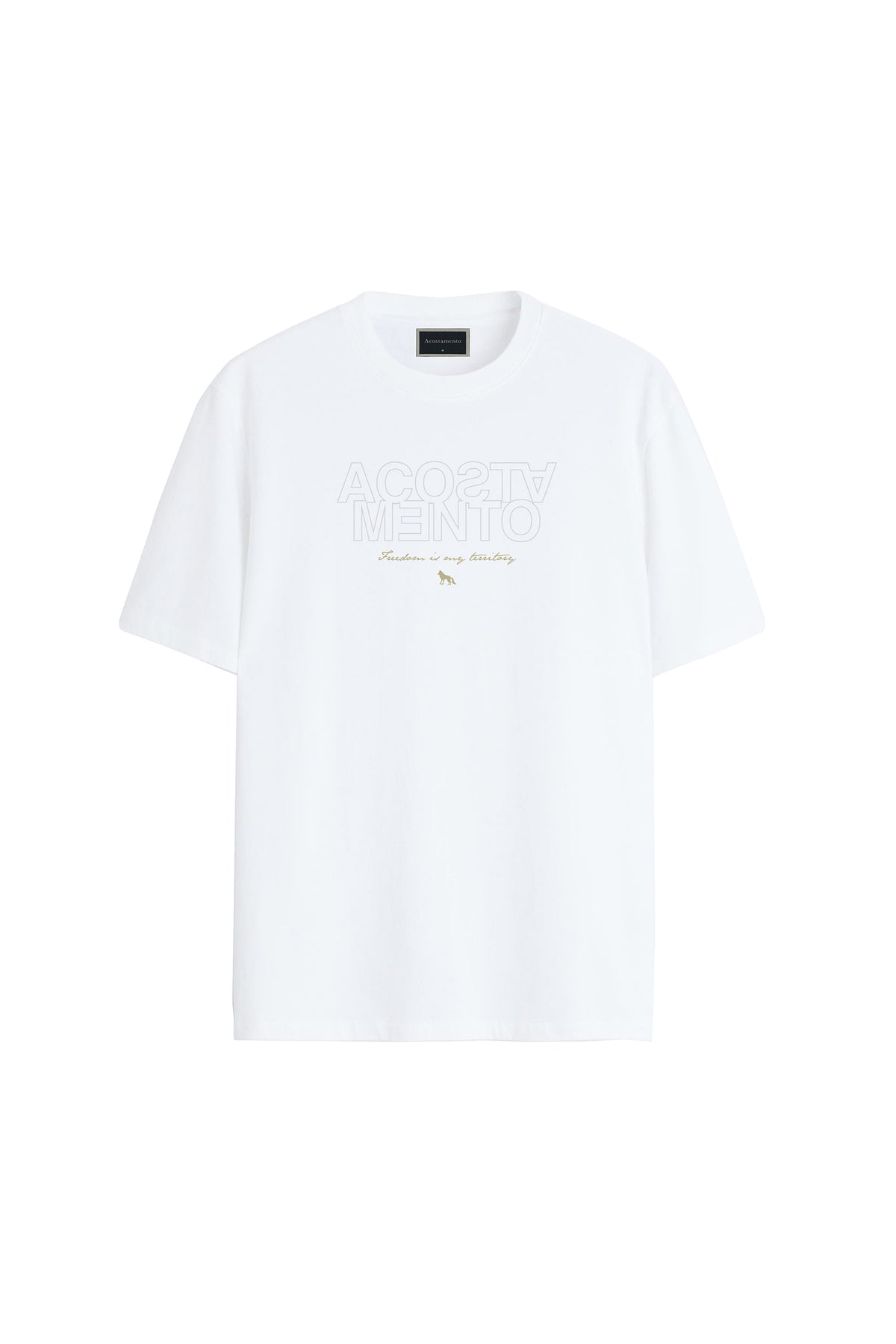 Camiseta Casual Estampada Masculina Acostamento Azul Navy