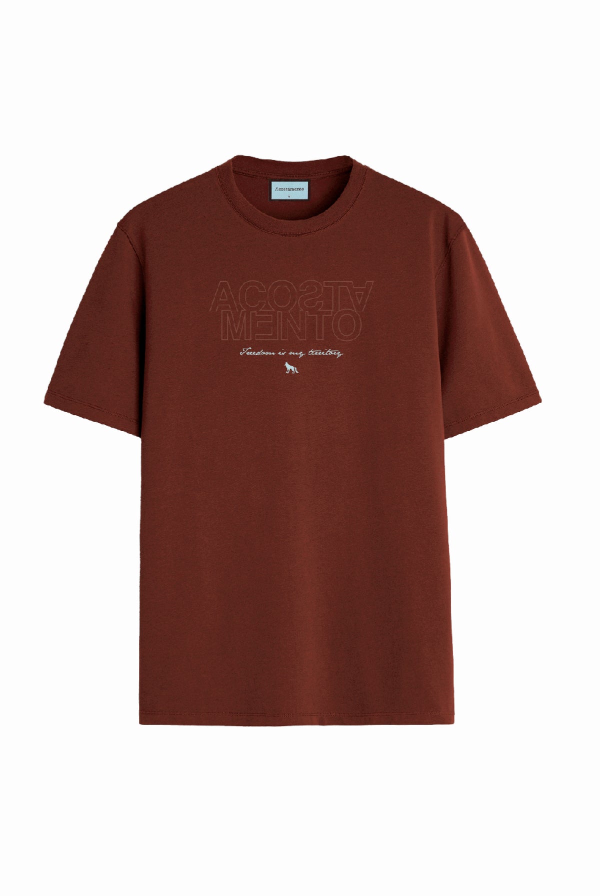 Camiseta Casual Estampada Masculina Acostamento Marrom Ipe