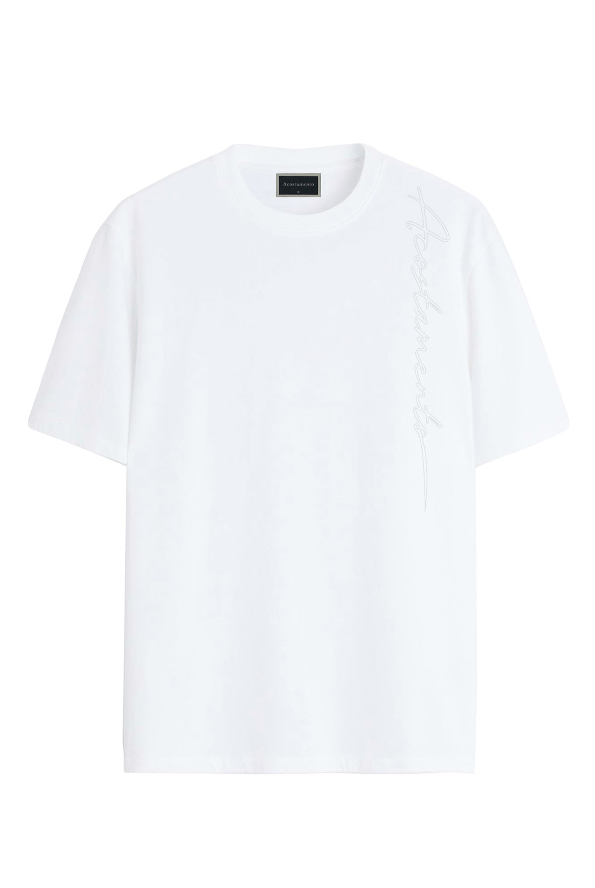 Camiseta Lettering Premium Masculina Acostamento Branco