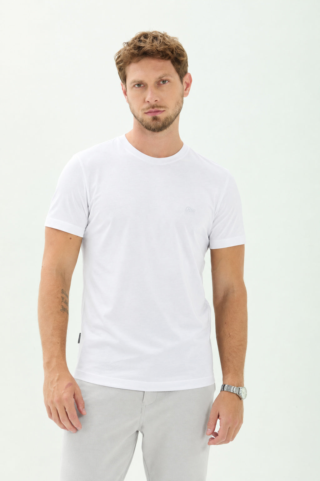 Camiseta Scrivania Pima Masculina Acostamento Branco