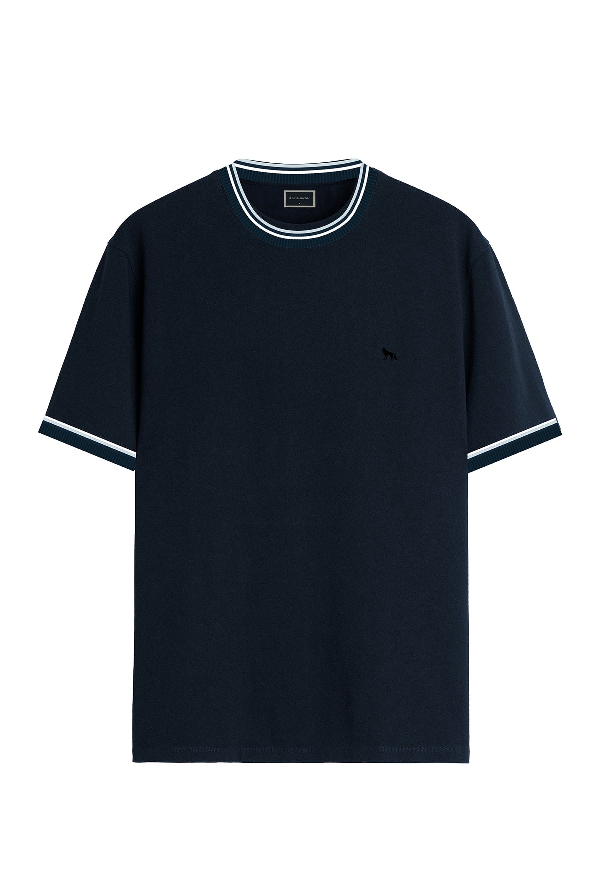 Camiseta Com Elastano Masculina Acostamento Marinho