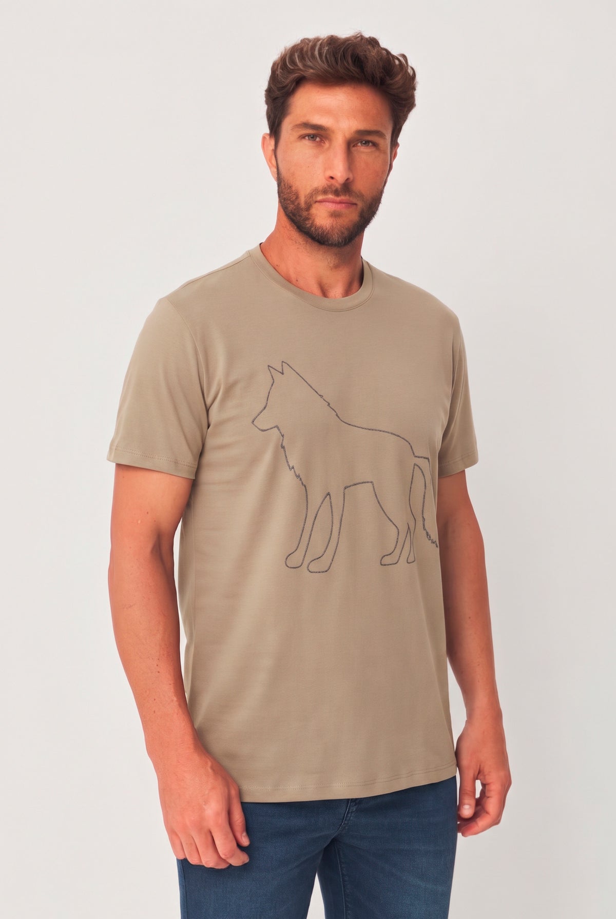 Camiseta Lobo Minimal Masculina Acostamento Goanna