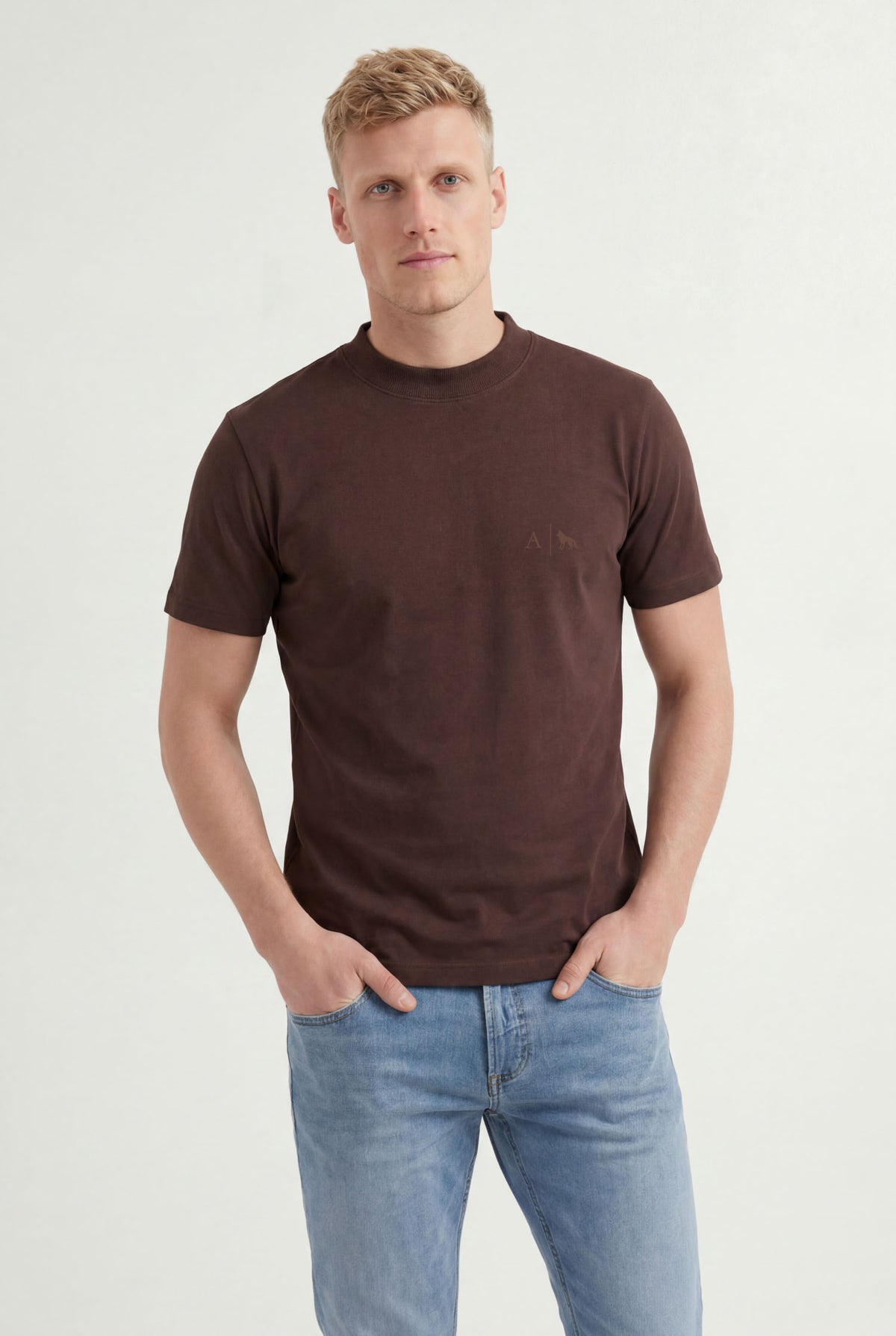 Camiseta Minimalista Masculina Acostamento Marrom Ipe
