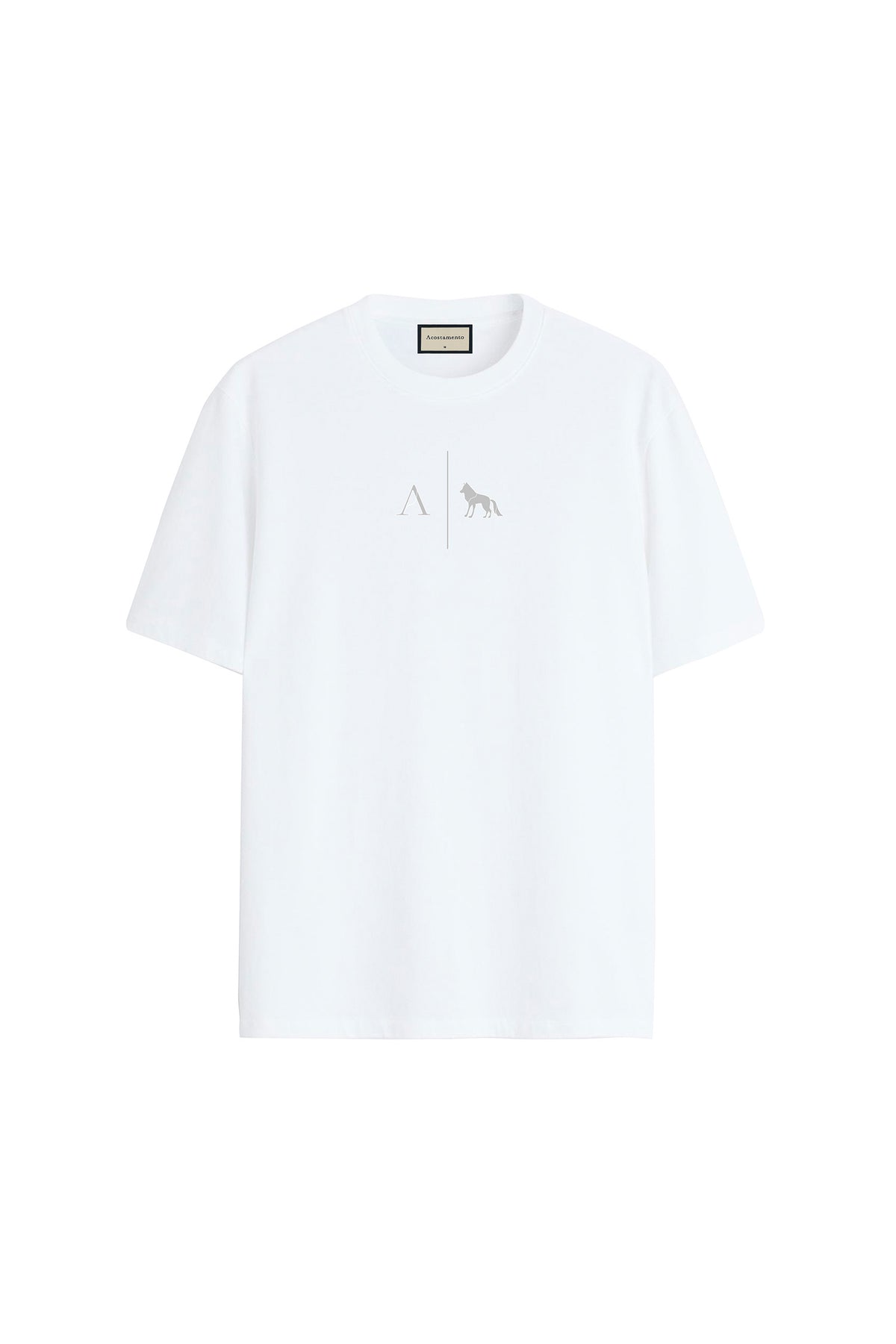 Camiseta Casual Logo Masculina Acostamento Branco