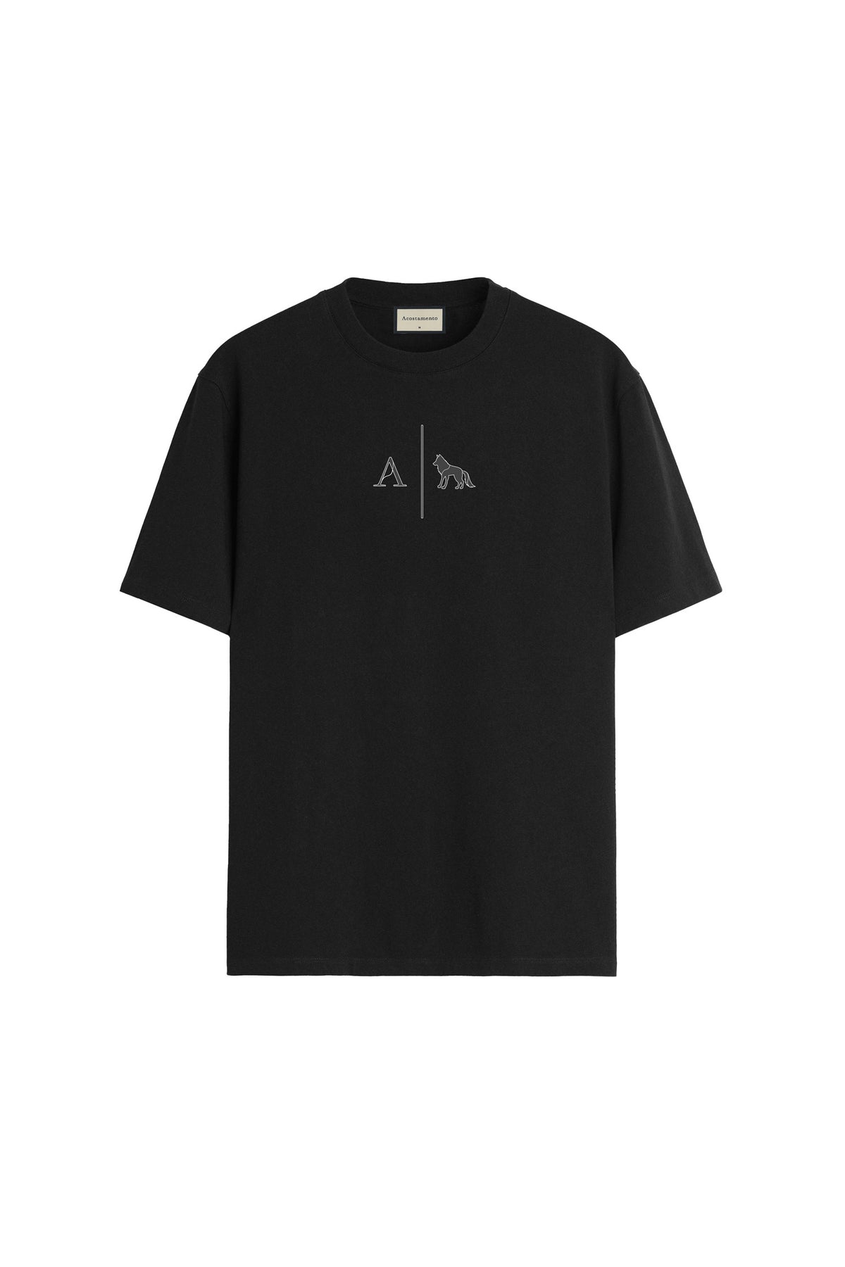 Camiseta Casual Logo Masculina Acostamento Preto