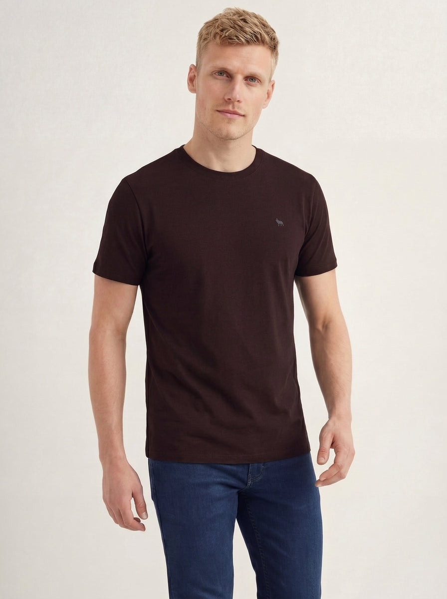 Camiseta Essencial Logo Masculina Acostamento Marrom Ipe