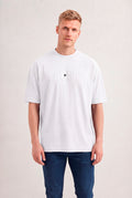 Camiseta Oversize Logo Bordado Masculina Acostamento Branco