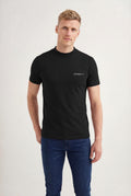 Camiseta Casual Logo Masculina Acostamento Verde Folhagem