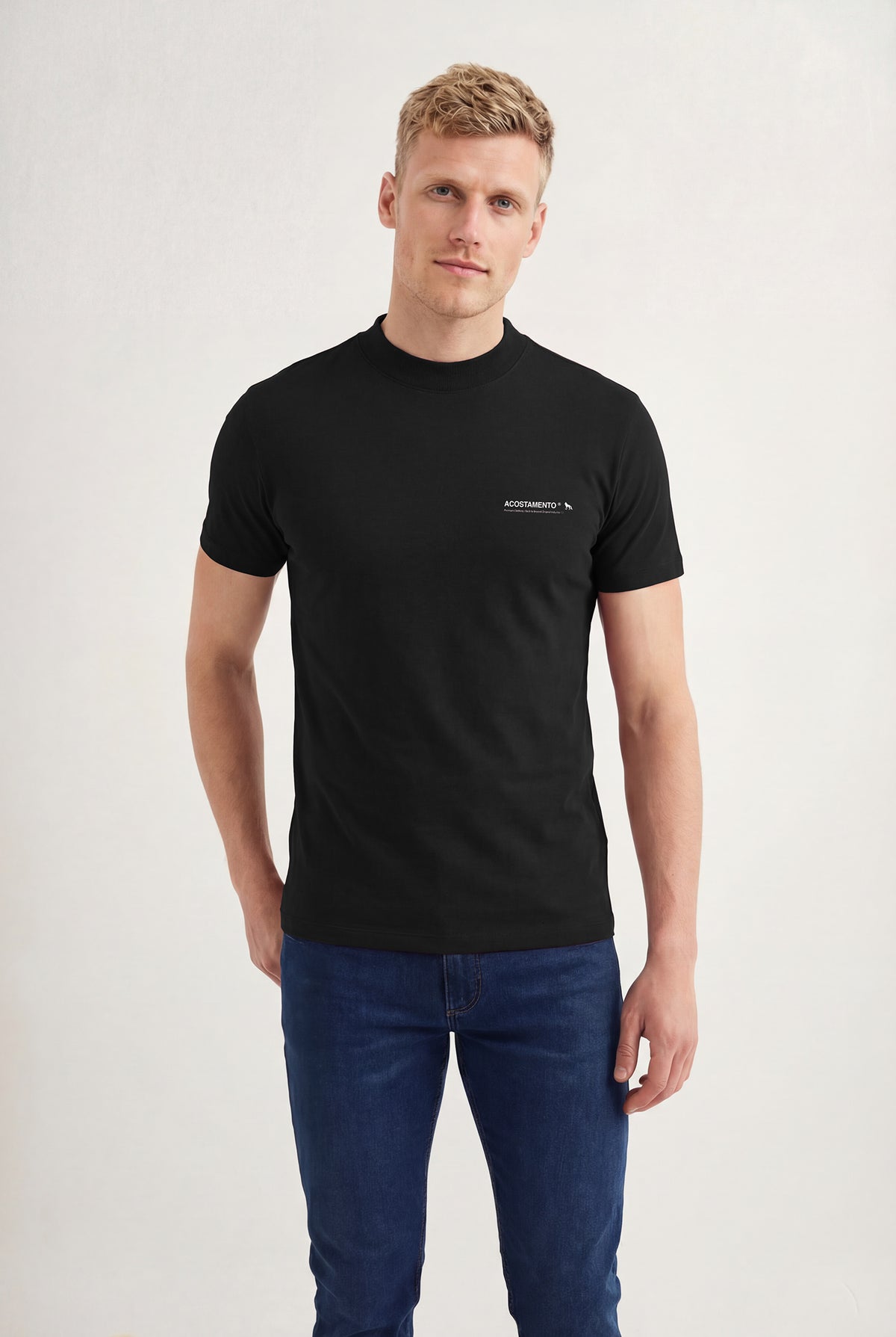 Camiseta Casual Logo Masculina Acostamento Verde Folhagem