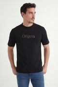 Camiseta Origem Casual Masculina Acostamento Marrom Castanho