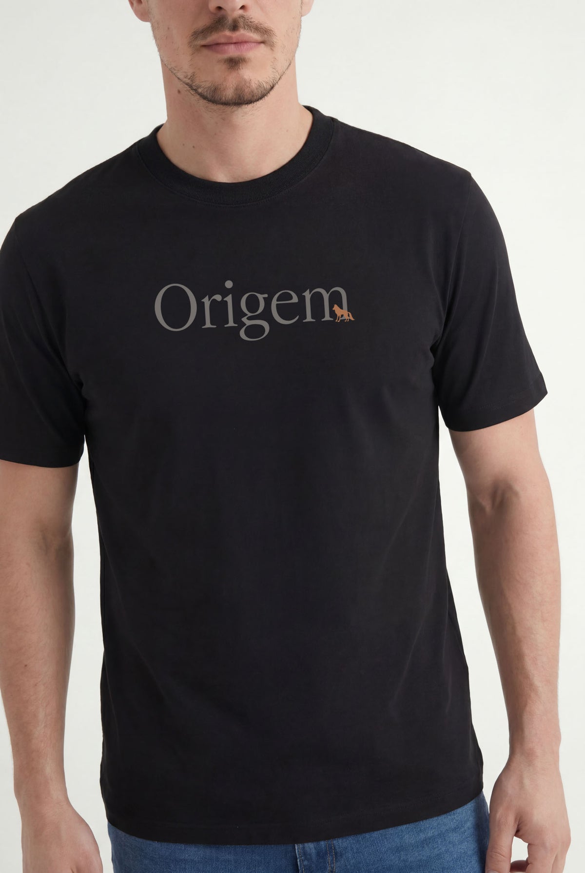 Camiseta Origem Casual Masculina Acostamento Marrom Castanho