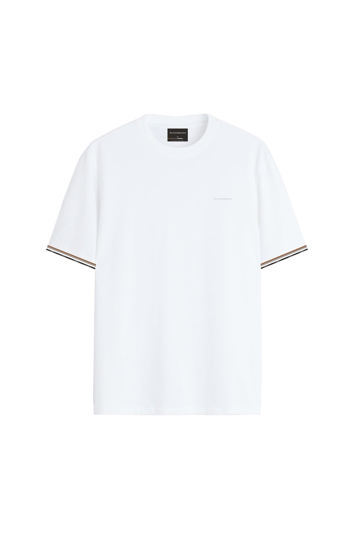 Camiseta Casual Masculina Acostamento Branco