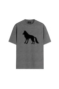 Camiseta Estampada Casual Masculina Acostamento Mescla Grafite