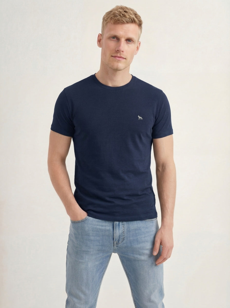 Camiseta Tech Modal Wolf Masculina Acostamento Marinho