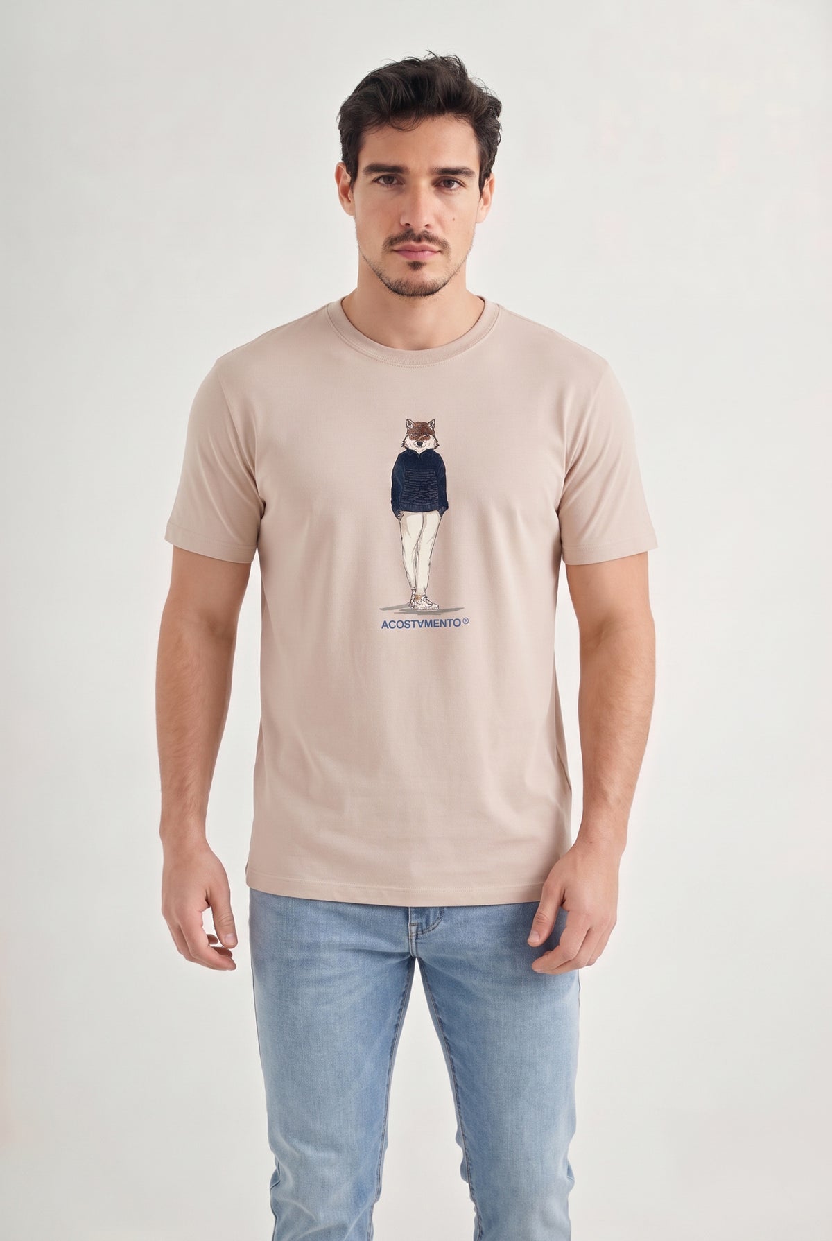 Camiseta Estampa Lobo Masculina Acostamento Goanna