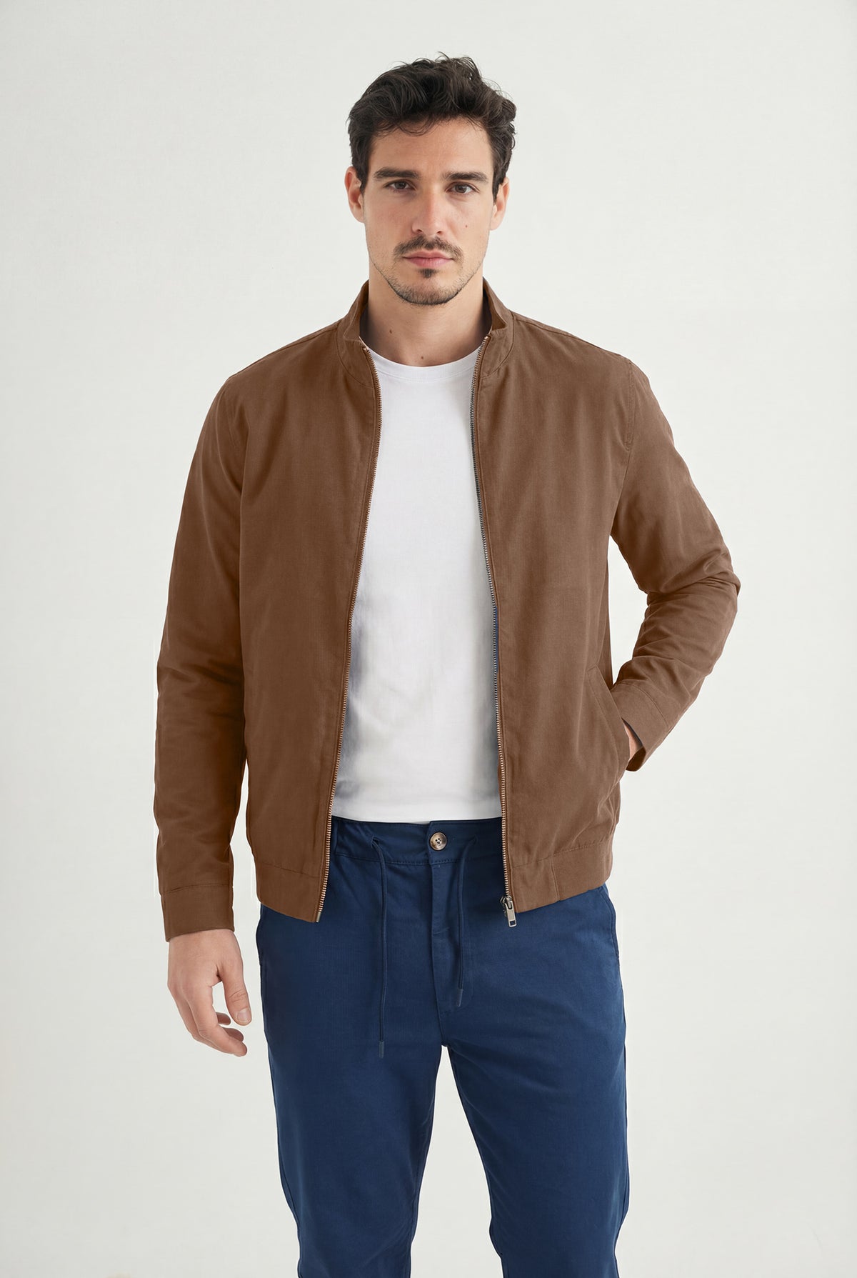 Jaqueta Bomber Masculina Acostamento Azul Navy