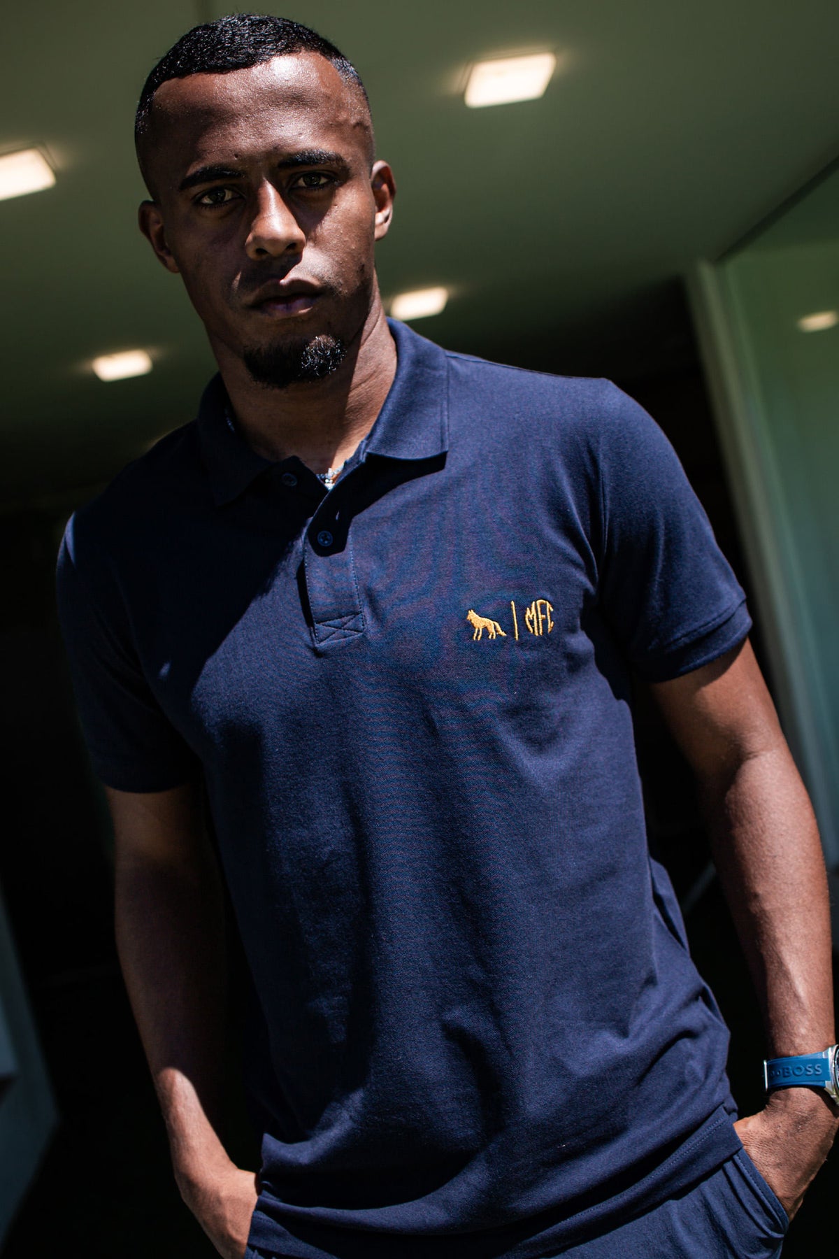 Polo Minimalista Mirassol Masculina Acostamento Marinho