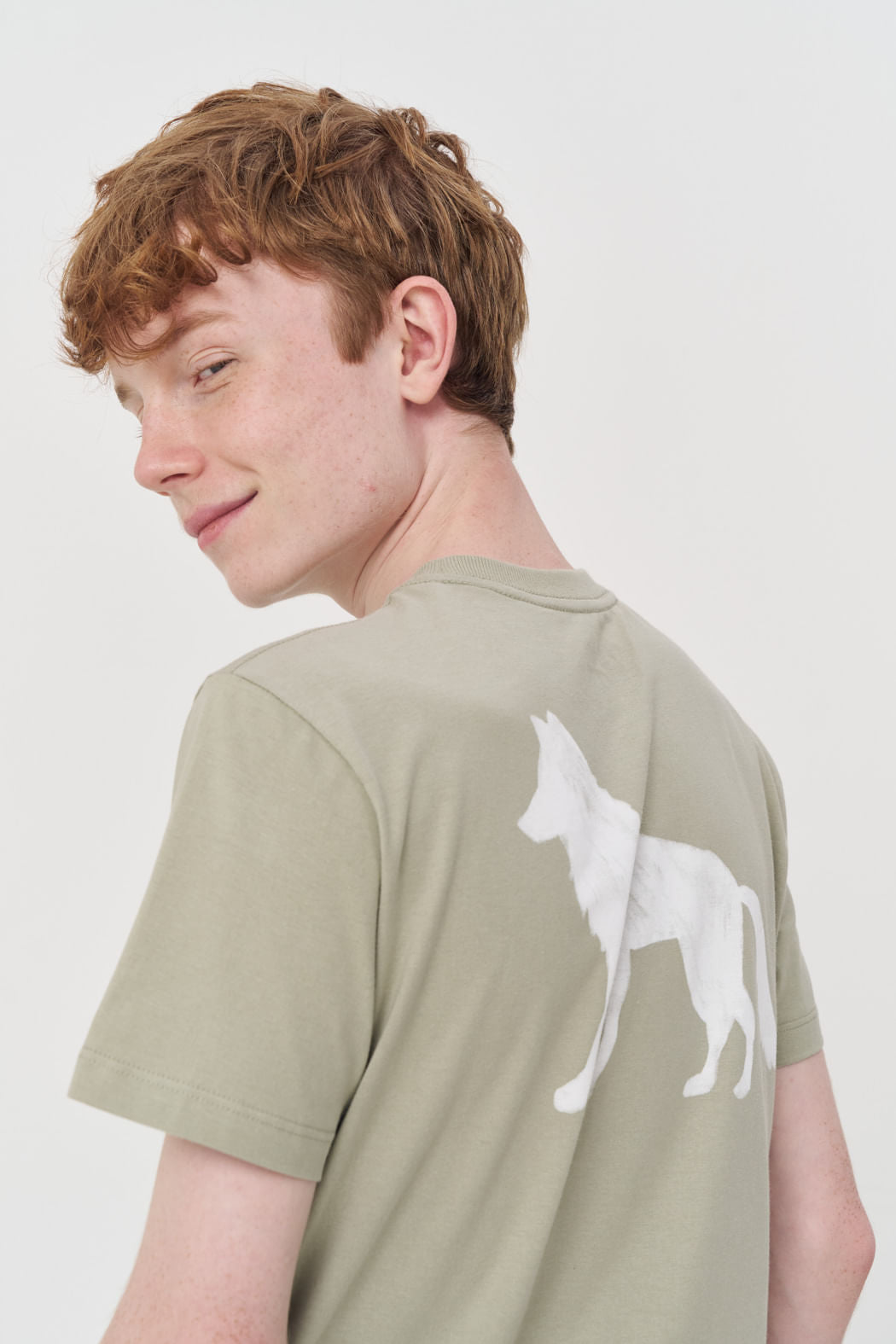 Camiseta Estampada Costas Menino Acostamento Next Verde Salvia
