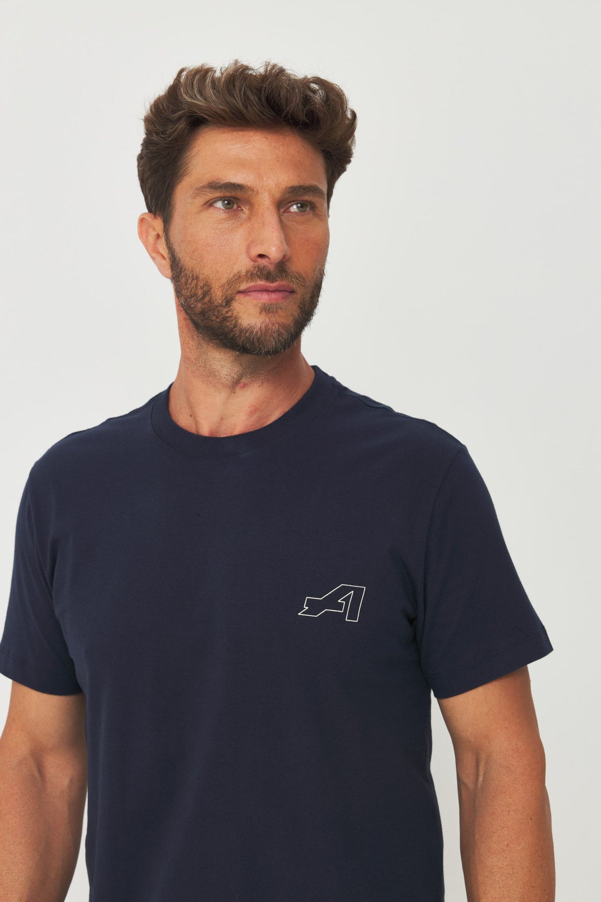 Camiseta Estampa Costas Masculina Acostamento Marinho