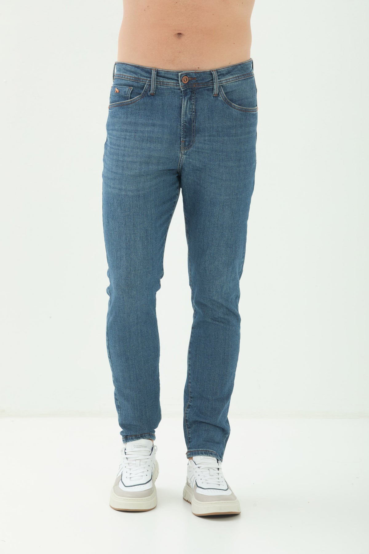 Calça Jeans Skinny Basic Hyperflex Masculina Acostamento Jeans Intermediario