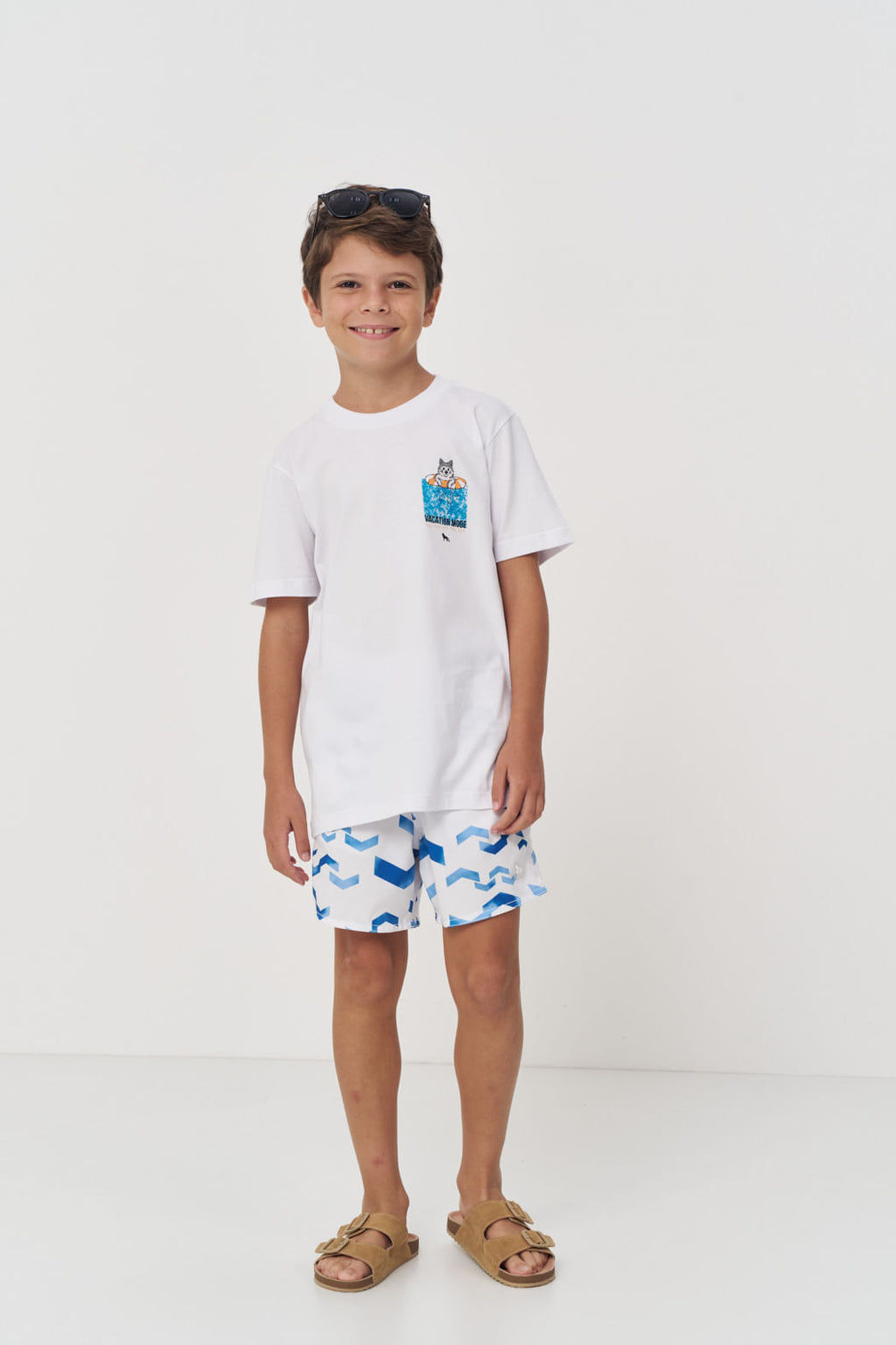 Camiseta Casual Lobo Menino Acostamento Next Branco