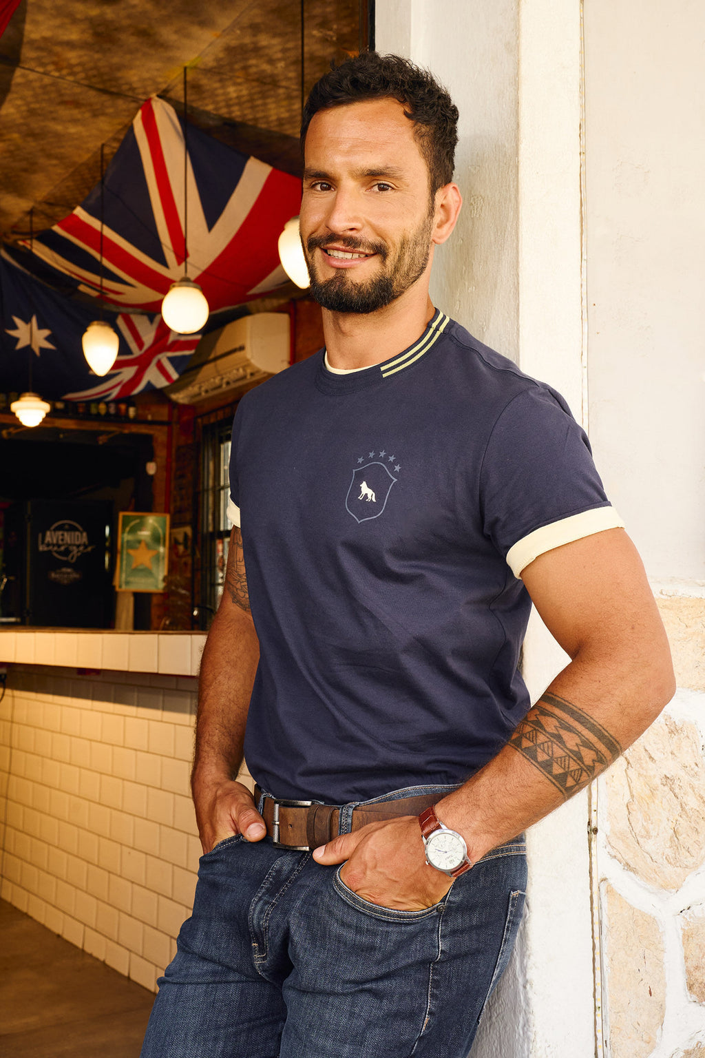 Camiseta Copa 10 Masculina Acostamento Marinho