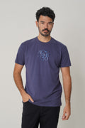 Camiseta Casual Logo Masculina Acostamento Azul Navy