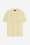 Camiseta Estampa Lobo Masculina Acostamento Amarelo Sunlight