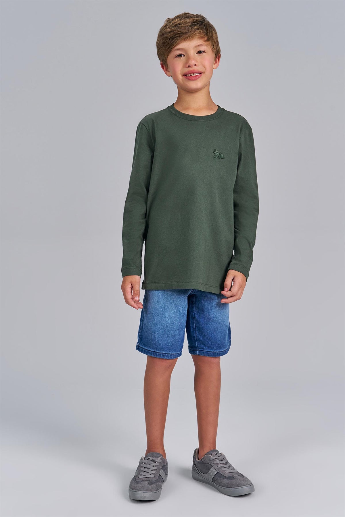 Camiseta Manga Longa Menino Acostamento Next Verde Nativo