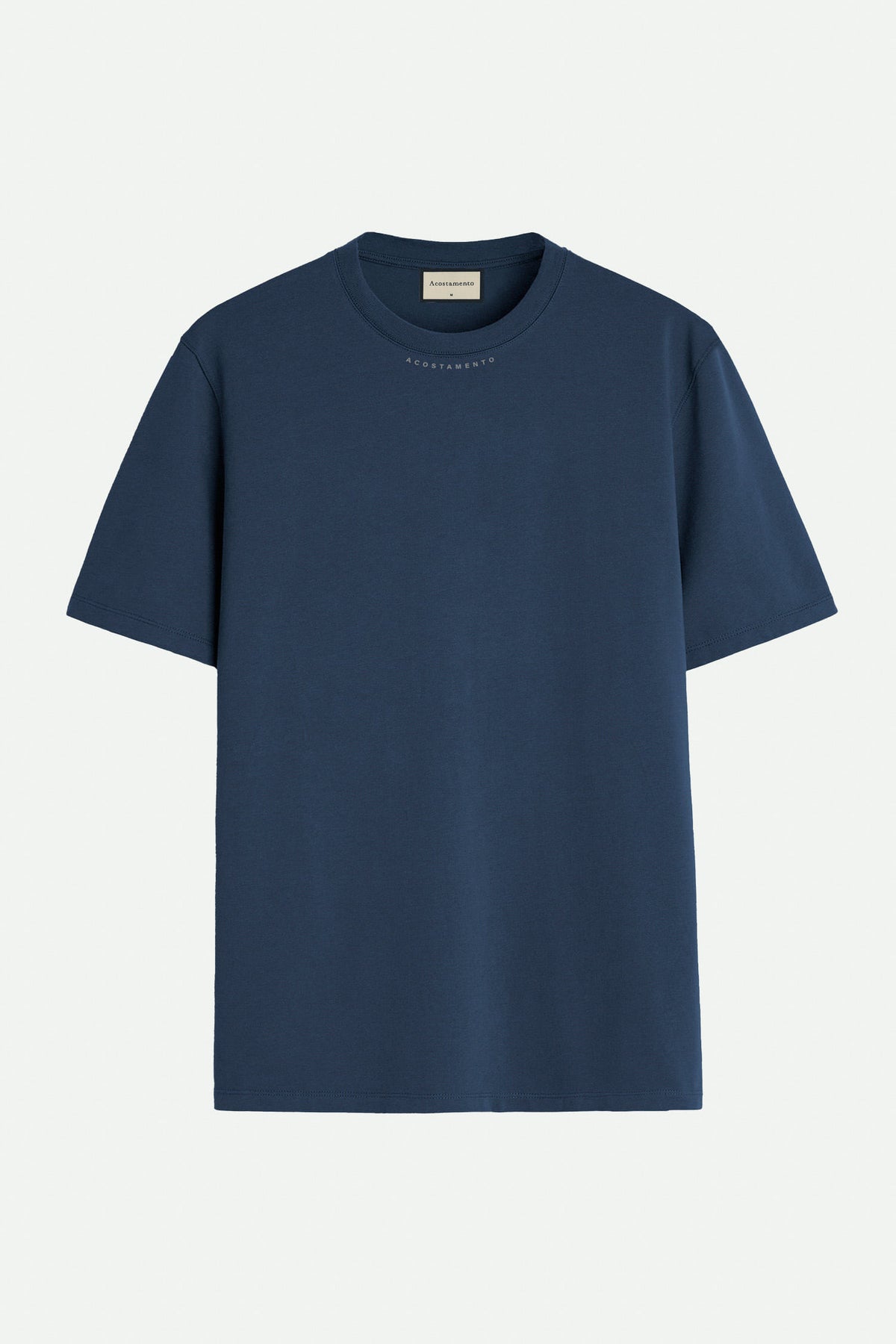 Camiseta Minimalista Silk Gola Masculina Acostamento Marinho