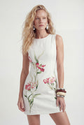 Vestido Curto Floral Estampado ACT Feminino Botanical