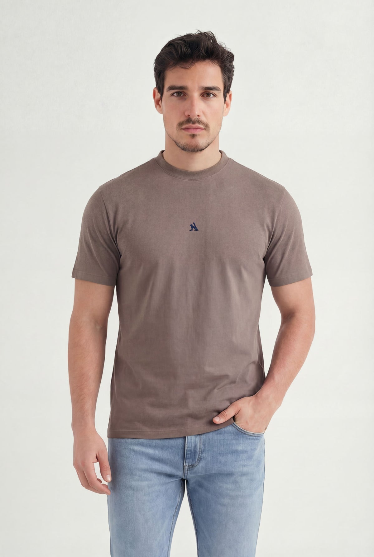 Camiseta Estampada Masculina Acostamento Capuccino