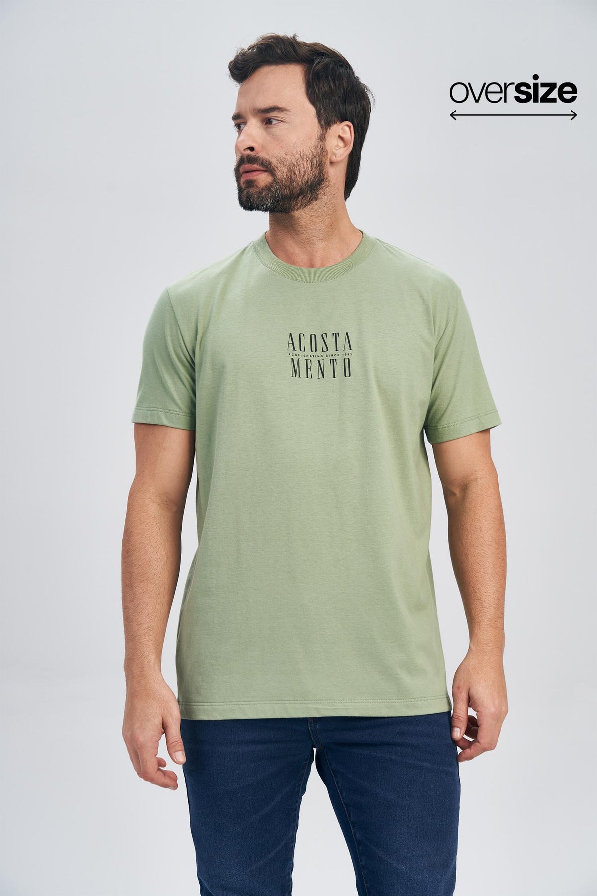 Camiseta Roads Masculina Oversize Acostamento Verde Matte
