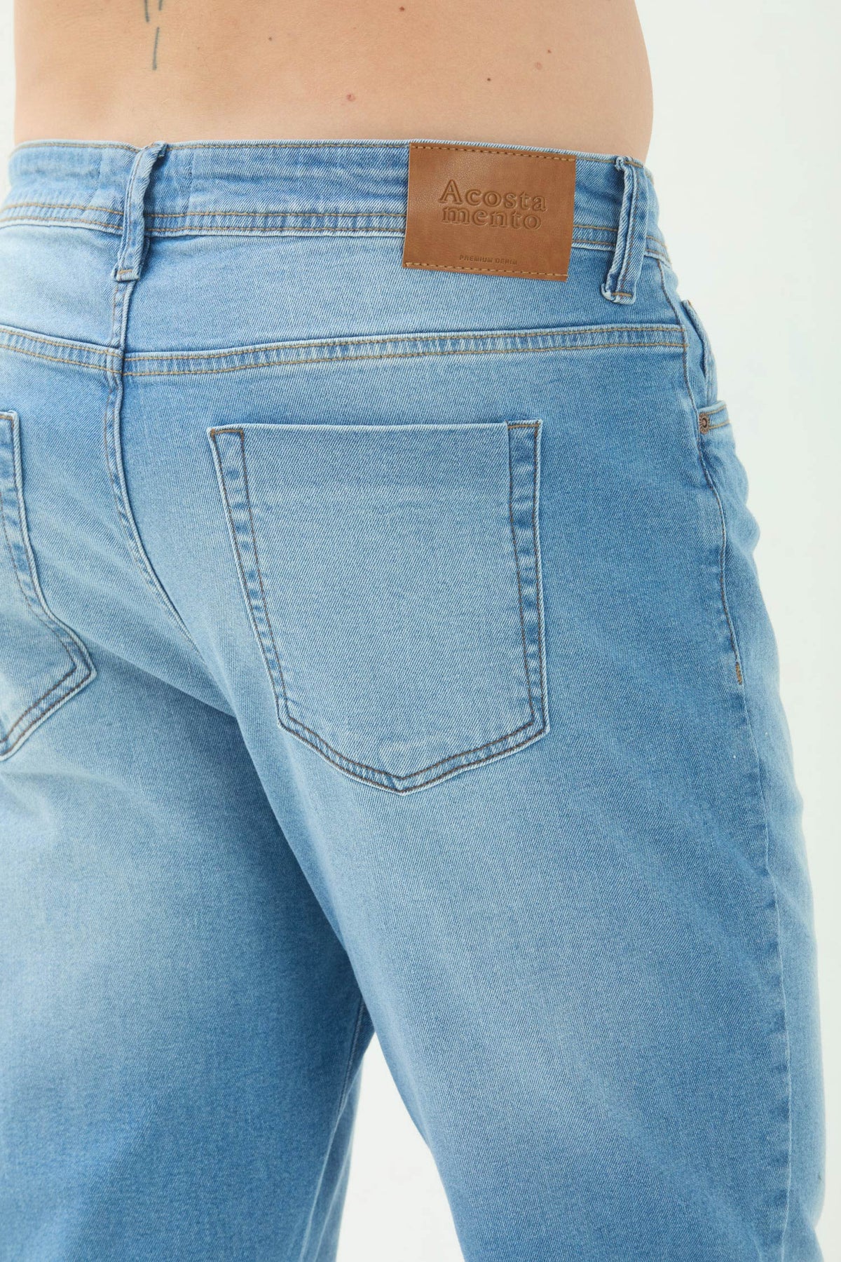 Calça Jeans Rock Tradicional Masculina Acostamento Jeans Intermediario