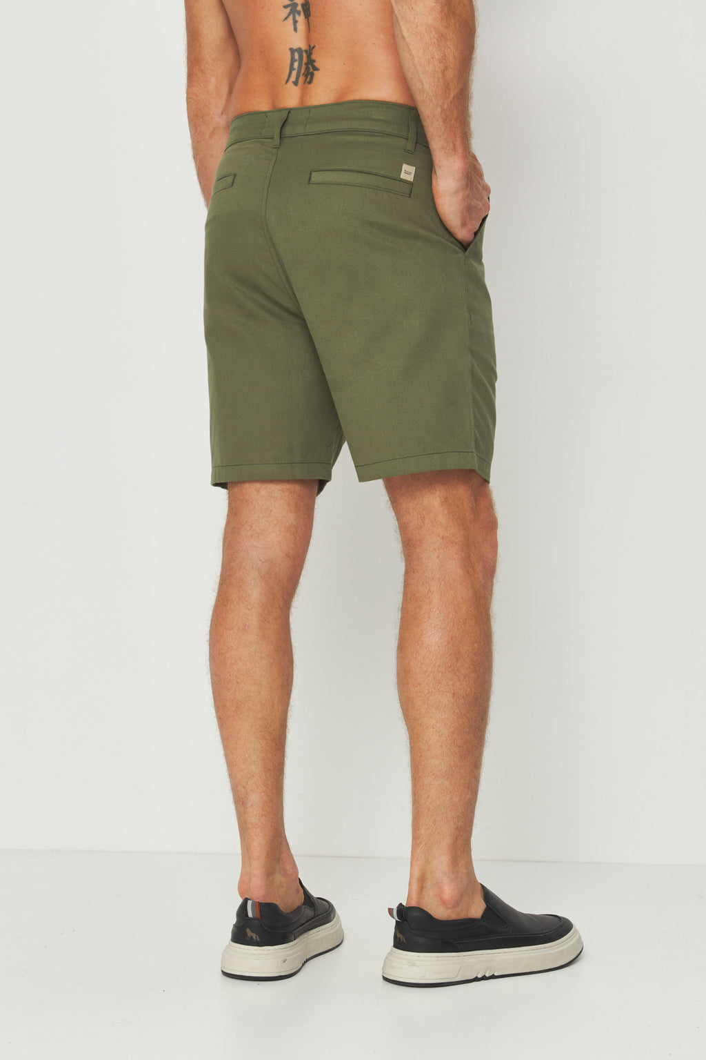 Bermuda Básica Casual Masculina Acostamento Verde