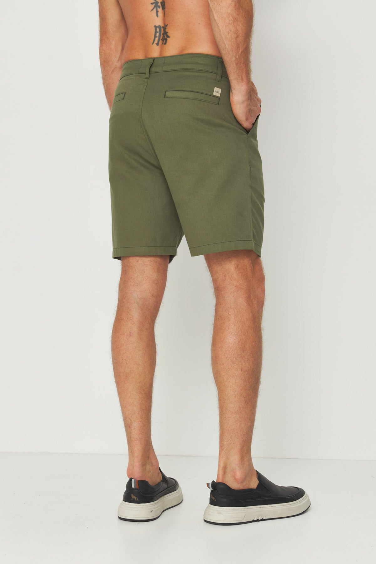 Bermuda Básica Casual Masculina Acostamento Verde