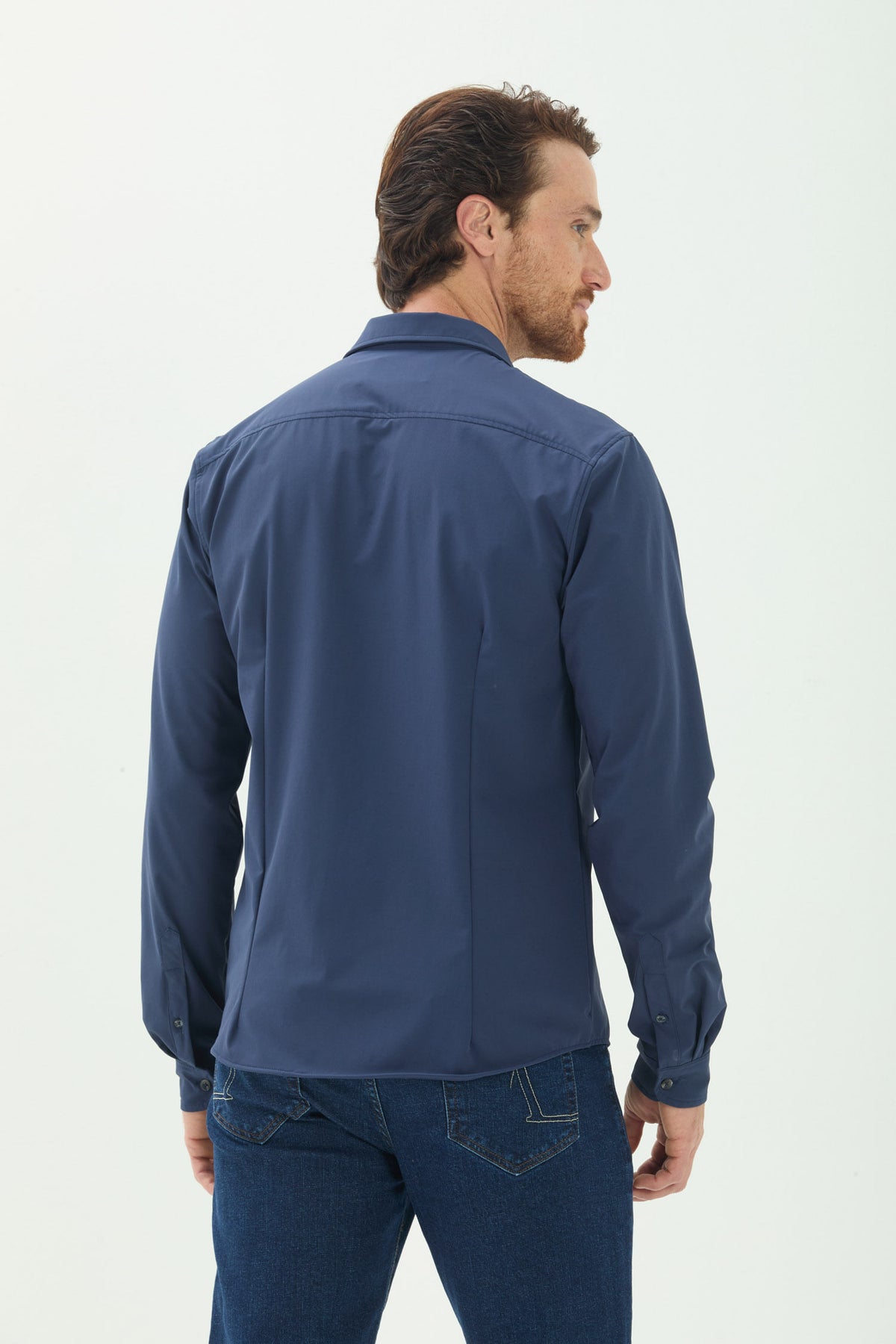Camisa Manga Longa Tech Social Masculina Acostamento Marinho