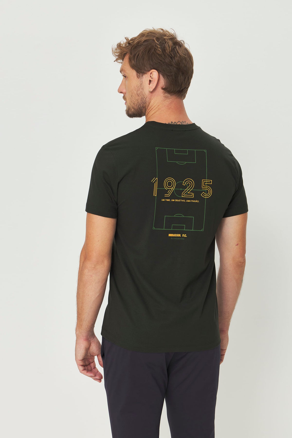Camiseta Campo Mirassol Masculina Acostamento Verde Folhagem