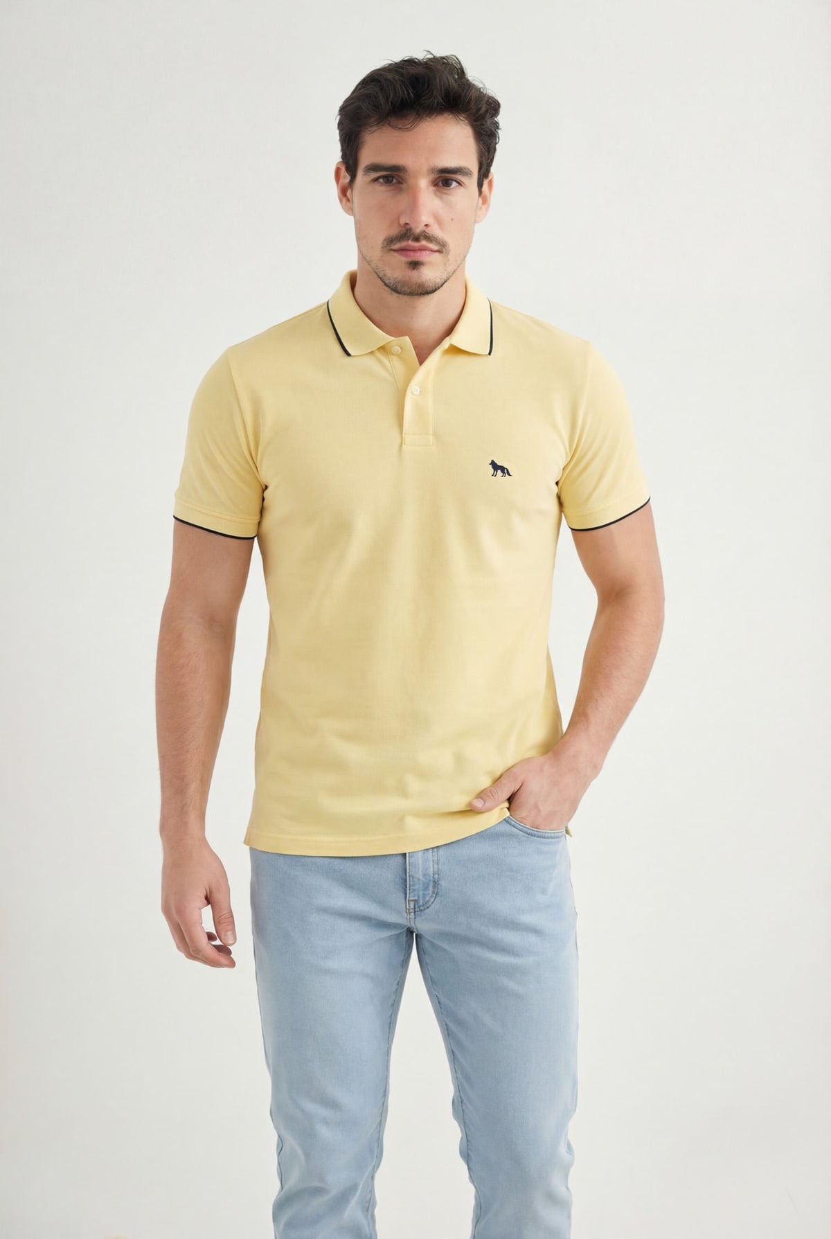 Polo Piquet Masculina Acostamento Marrom Ipe