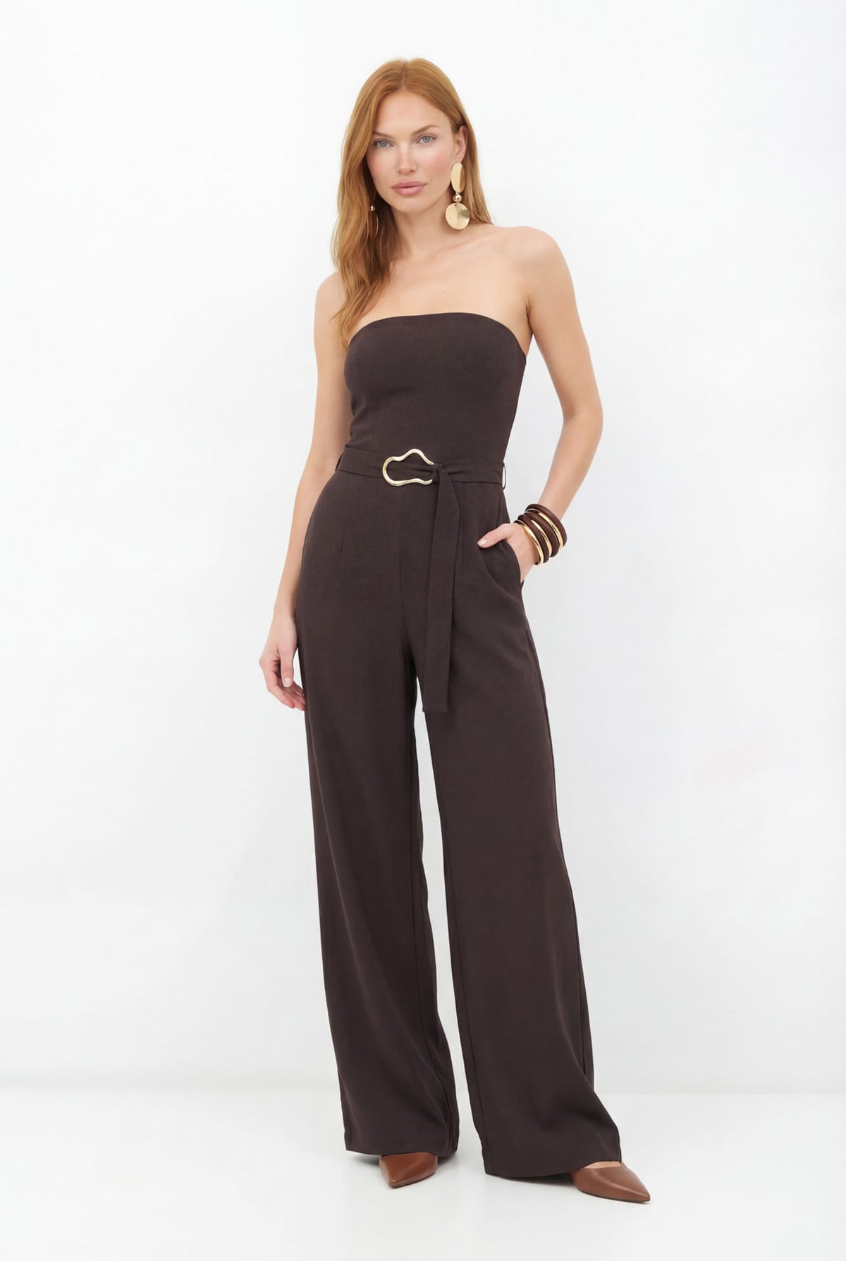 Macacão Alfaiataria Longo ACT Feminino Deep Brown