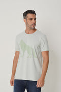 Camiseta Casual Estampada Masculino Acostamento Verde Cidreira