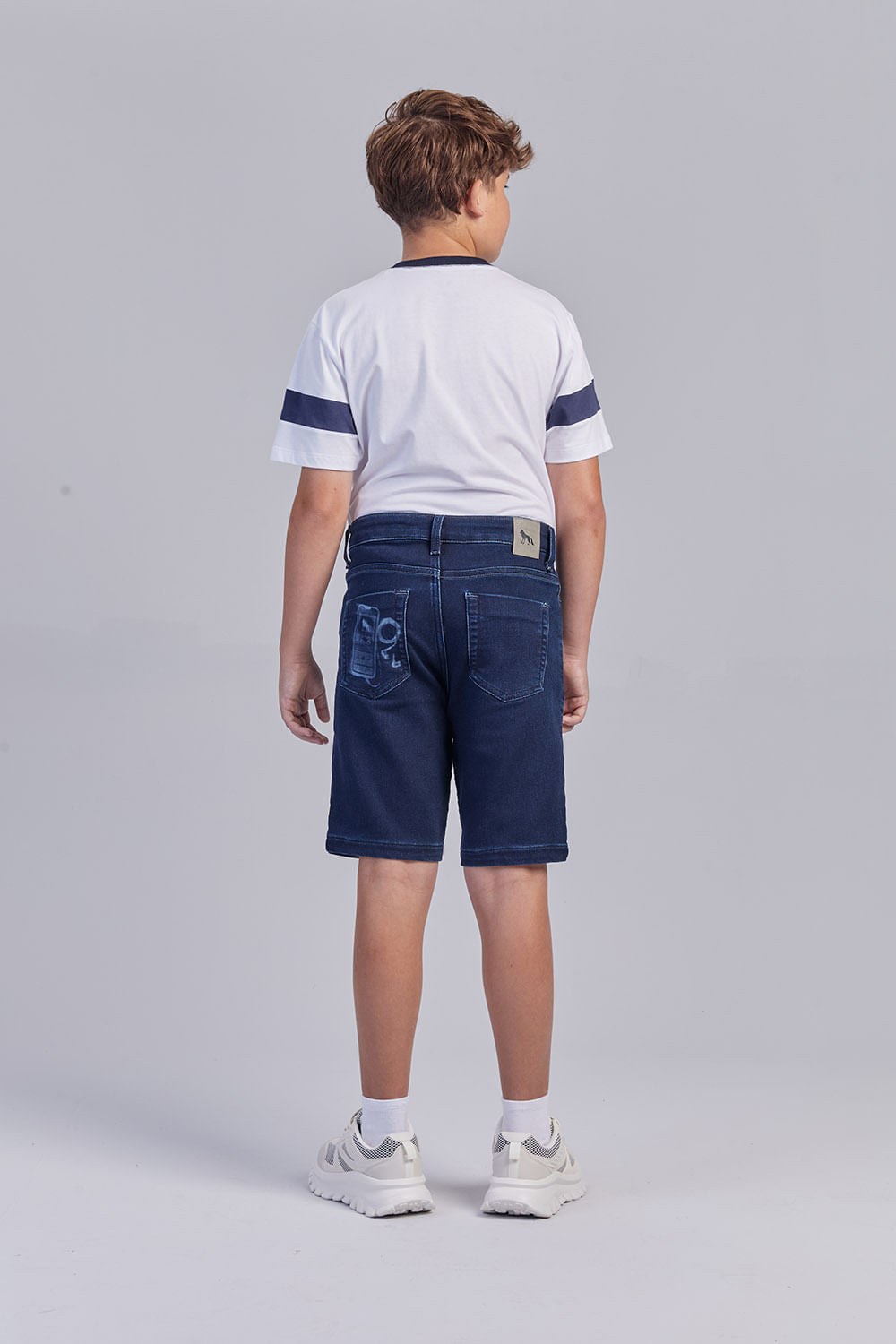 Bermuda Jeans Menino Acostamento Next Jeans Escuro