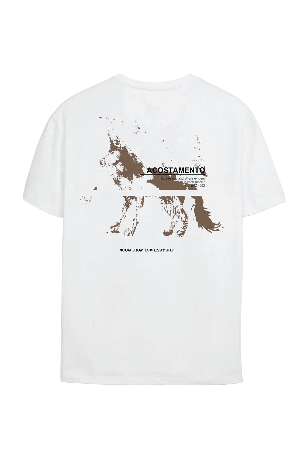 Camiseta Lobo Em Rota Masculina Oversize Acostamento Branco