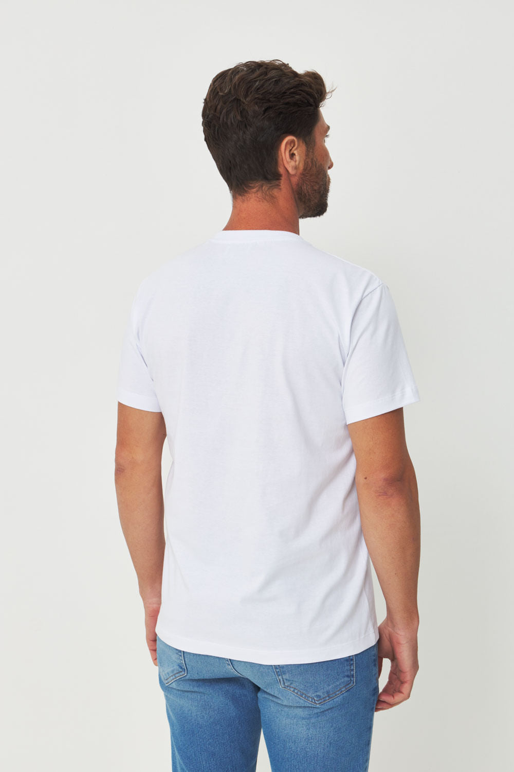 Camiseta Lobo Minimal Masculina Acostamento Branco