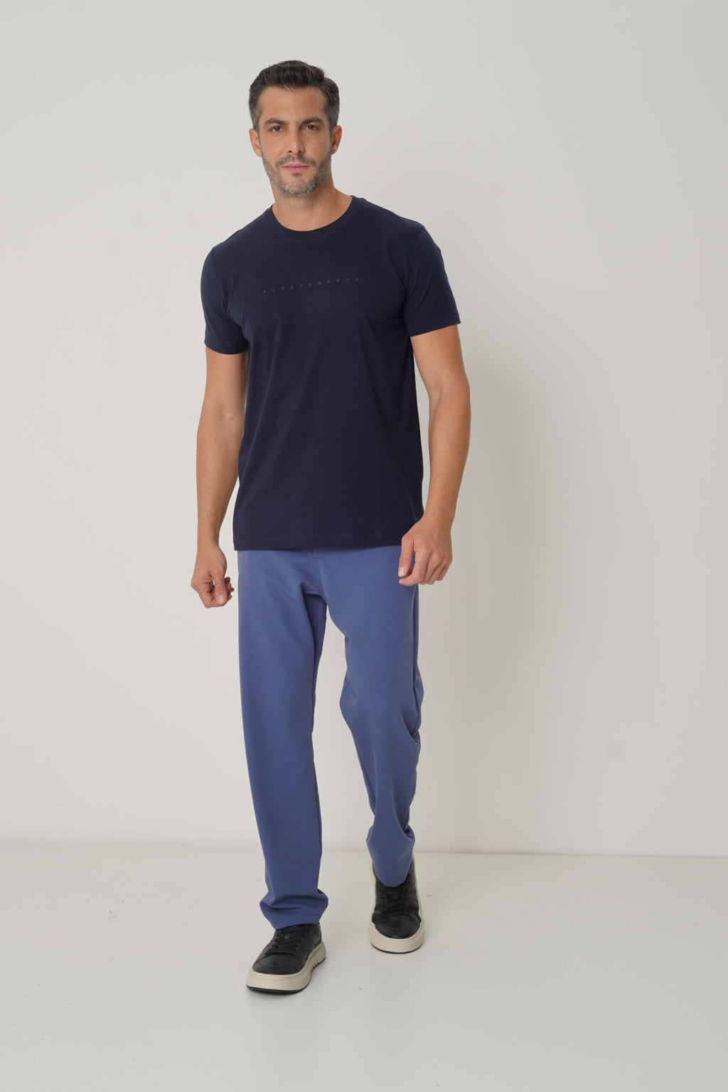 Calça Alfaiataria Clássica Masculina Acostamento Azul
