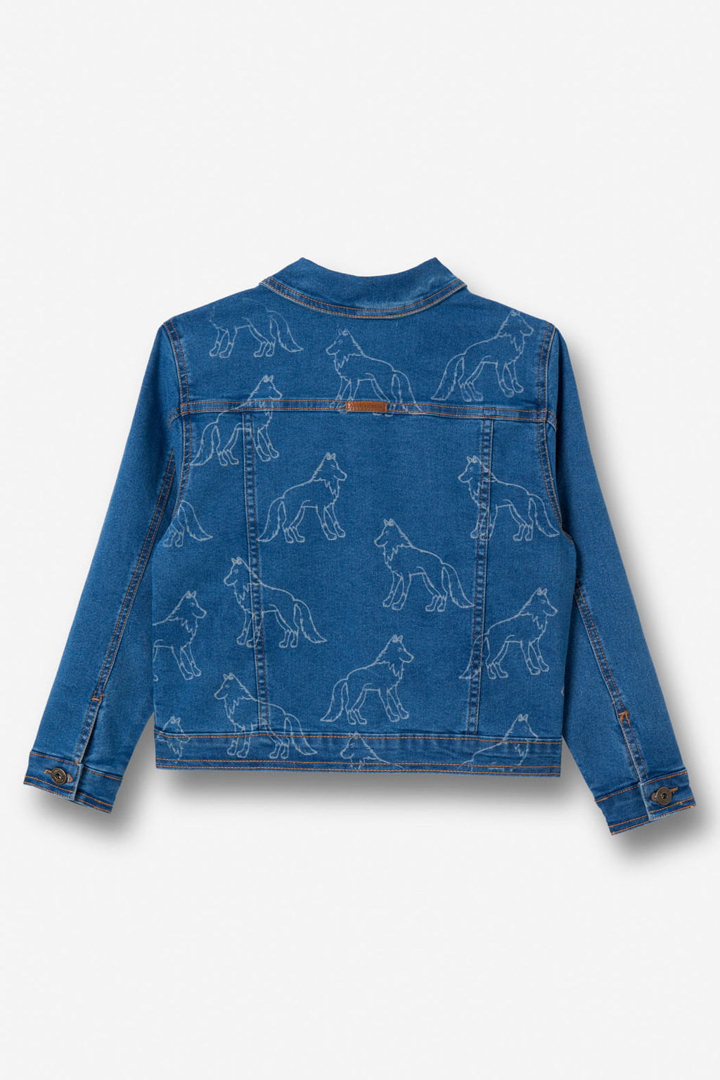 Jaqueta Jeans Lobo Estampada Menino Acostamento Next Jeans Intermediario